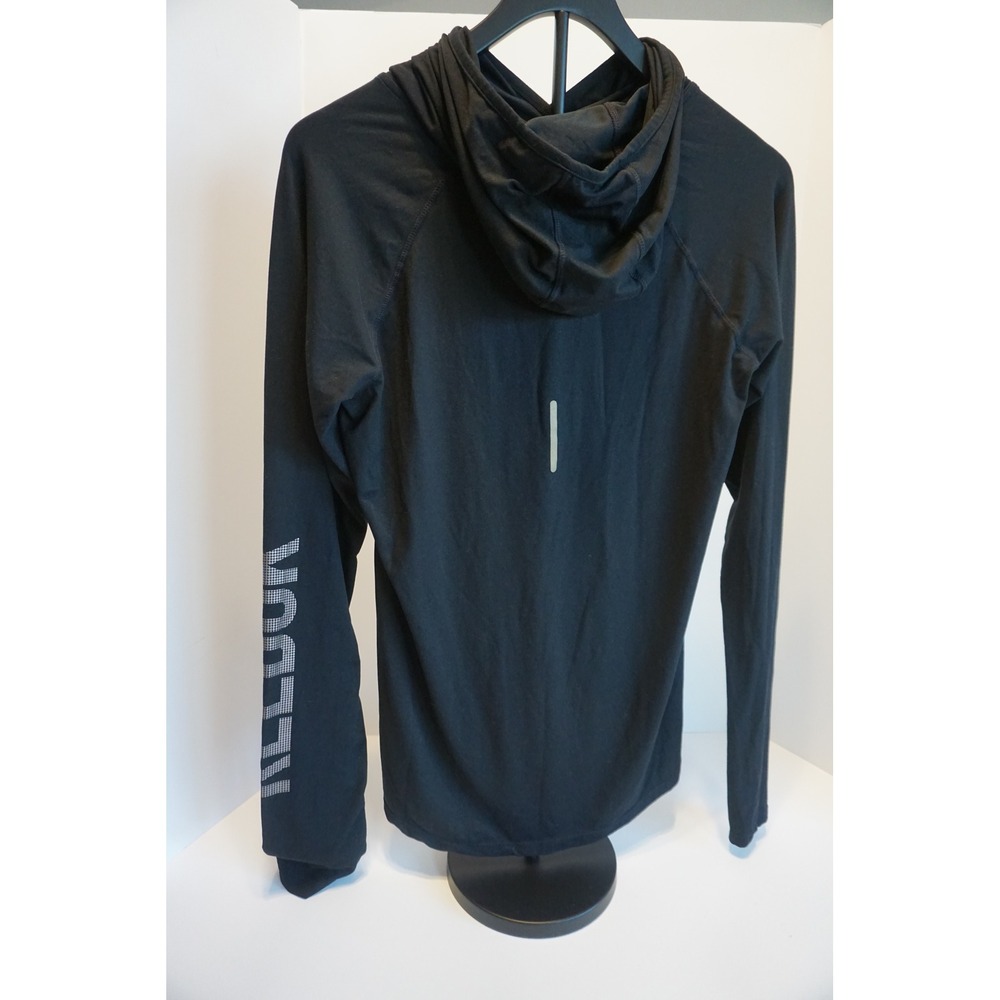 Reebok Mens Black Long Sleeve Running Hoodie REW174TL04 Athletic Shirt‎ Medium